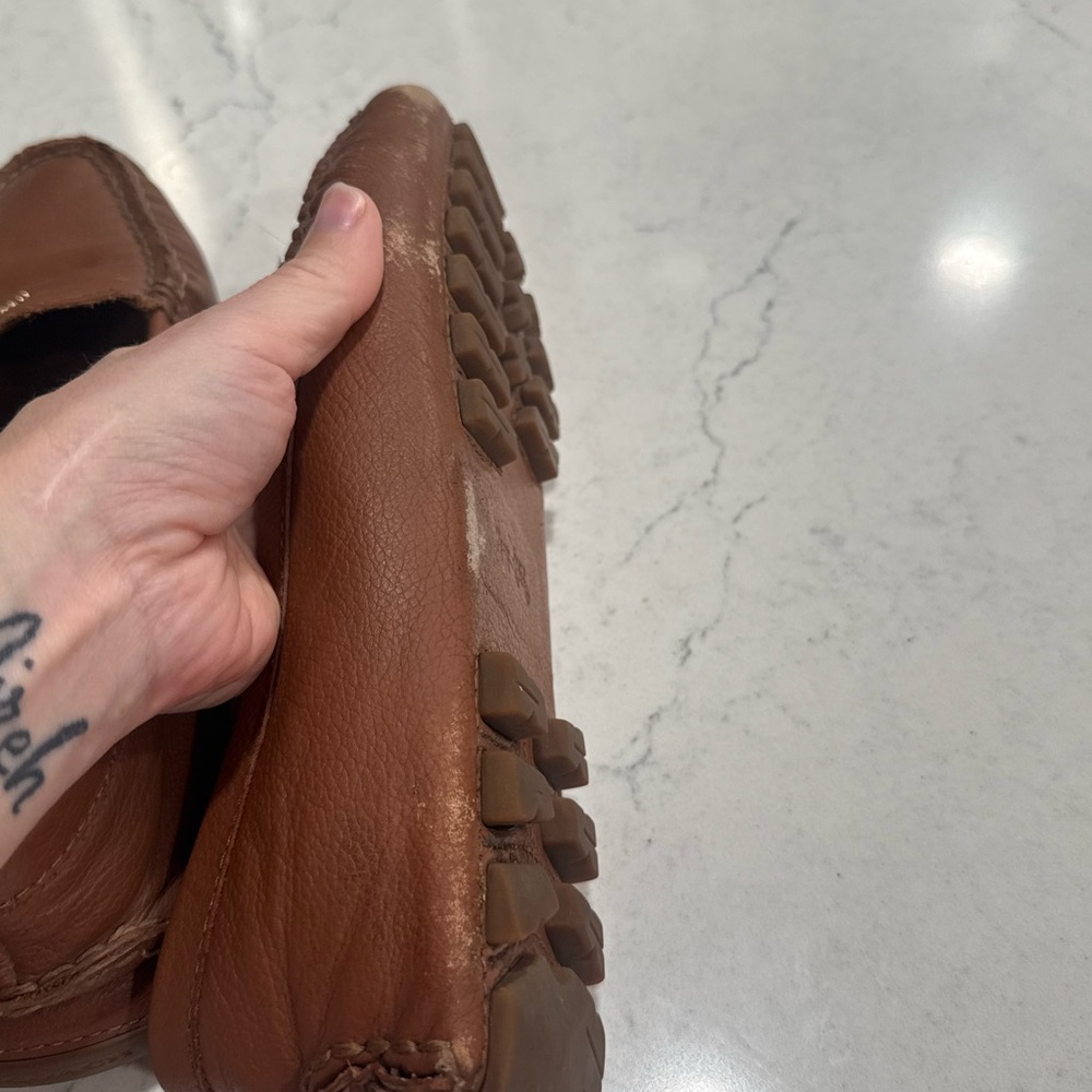 Coach Leather Loafer Flats Gold Logo Women's Size 10B Preppy - Picture 11 of 16